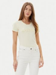 Guess T-Shirt W5GI17 J1314 Żółty Slim Fit. Żółte t-shirty Guess, xl, z aplikacjami, z bawełny, bez kołnierzyka, bez ramiączek. Za 139.99 zł.