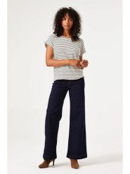 Garcia Dżinsy "Celia" - Wide fit - w kolorze granatowym rozmiar: W27. Niebieskie jeansy Garcia, z aplikacjami, ze skóry, klasyczne, z podwyższonym stanem. Za 217.99 zł.