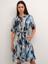 Kaffe Sukienka letnia Olli 10507236 Niebieski Regular Fit. Niebieskie sukienki Kaffe, bez wzorów, z wiskozy, bez kołnierzyka, bez ramiączek. Za 199.99 zł.