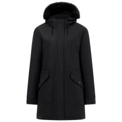 Parka dla kobiet Regatta Sophia. Czarne płaszcze Regatta, m, bez wzorów, z futra, bez kaptura. Za 401.00 zł.