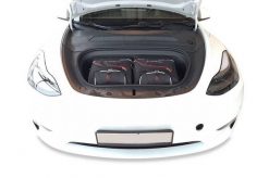Torby Do Bagażnika Tesla Model Y Ev 2020-2022 2Szt Kjust. Czarne torby podróżne KJUST, bez wzorów, z kauczuku. Za 460.00 zł.