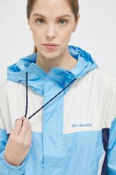 Columbia kurtka outdoorowa Flash Challenger kolor niebieski. Niebieskie kurtki Columbia, l, bez wzorów, z materiału, bez kaptura. Za 299.99 zł.
