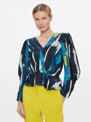 DKNY Bluzka P34AVQ01 Kolorowy Relaxed Fit. Bluzki DKNY, m, bez wzorów, z syntetyku, bez kołnierzyka, bez ramiączek. Za 289.99 zł.