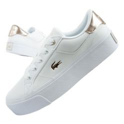 Buty sportowe trampki damskie Lacoste Ziane Platform. Białe trampki Lacoste, bez wzorów, sportowe, bez zapięcia. Za 399.00 zł.