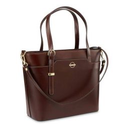 Shopperka klasyczna BETLEWSKI BVP-109 brązowa. Brązowe torebki klasyczne Betlewski, bez wzorów, ze skóry, klasyczne, bez dodatków. Za 439.00 zł.