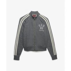 Kurtka damska Superdry Athletic Essentials. Szare kurtki Superdry, m, bez wzorów, z dresówki, eleganckie, bez kaptura. Za 302.35 zł.