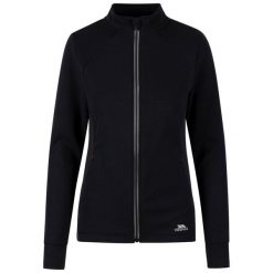 Damska Kurtka Dresowa Ridge. Czarne kurtki Trespass, na zimę, s, bez wzorów, z dresówki, bez kaptura. Za 198.99 zł.