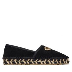 Espadryle LOVE MOSCHINO. Czarne espadryle Love Moschino, bez wzorów, bez obcasa. Za 809.99 zł.