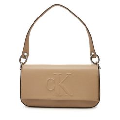 Torebka Calvin Klein Jeans. Brązowe torebki klasyczne Calvin Klein Jeans, bez wzorów, z jeansu, klasyczne, bez dodatków. Za 219.99 zł.