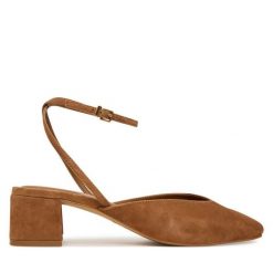 Czółenka Aldo. Brązowe czółenka Aldo, bez wzorów, bez obcasa, bez zapięcia. Za 459.99 zł.