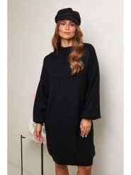 Soft Cashmere Sukienka dzianinowa w kolorze czarnym rozmiar: 38/40. Czarne sukienki Soft Cashmere, bez wzorów, z dzianiny, klasyczne, bez kołnierzyka, bez ramiączek, midi. Za 205.45 zł.