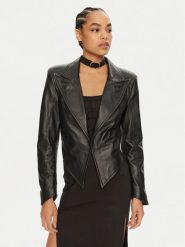 Babylon Kurtka skórzana S0250B Czarny Regular Fit. Czarne kurtki Babylon, s, bez wzorów, ze skóry, bez kaptura. Za 1,099.00 zł.