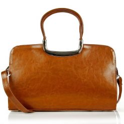 Aktówka kuferek ze skóry naturalnej DAN-A T260 camel. Brązowe aktówki DAN-A, bez wzorów, ze skóry. Za 369.99 zł.