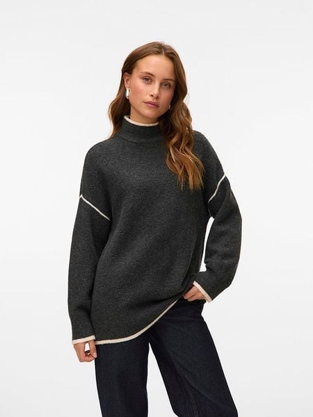Vero Moda Sweter w kolorze antracytowym rozmiar: S. Czarne swetry Vero Moda, s, bez wzorów, z wełny, bez ramiączek. Za 87.81 zł.