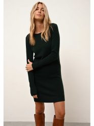 Just Cashmere Kaszmirowa sukienka "Susan" w kolorze ciemnozielonym rozmiar: L. Zielone sukienki Just Cashmere, na co dzień, l, bez wzorów, z kaszmiru, bez kołnierzyka, bez ramiączek, midi, proste. Za 430.76 zł.