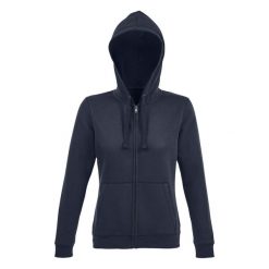 Damska Bluza Z Kapturem Spike Z Pełnym Zamkiem Błyskawicznym. Niebieskie bluzy SOL'S, m, bez wzorów, bez ramiączek, z kapturem. Za 210.99 zł.