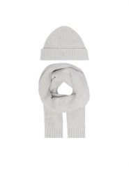 Calvin Klein Jeans Zestaw szalik i czapka Knitted Scarf Beanie Giftbox LVCKFJP00N Szary jasny. Szare szaliki i kominy Calvin Klein Jeans, bez wzorów, z bawełny. Za 209.99 zł.