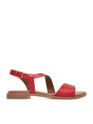 Lasocki Sandały CEO-EST-FIONA-33 Czerwony. Czerwone sandały Lasocki, bez wzorów, ze skóry, bez obcasa, na płaskiej podeszwie, bez zapięcia. Za 139.99 zł.