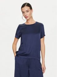 ViCOLO T-Shirt TB0040 Granatowy Regular Fit. Niebieskie t-shirty ViCOLO, l, bez wzorów, z wiskozy, bez kołnierzyka, bez ramiączek. Za 99.99 zł.