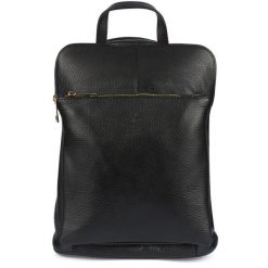 Plecak skórzany torebka 2w1 Vera Pelle S40 czarny. Czarne plecaki bez wzorów, ze skóry, przez ramię, duże, bez dodatków. Za 274.99 zł.