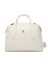 Tommy Hilfiger Torebka AW0AW18532 Kremowy. Białe torebki klasyczne Tommy Hilfiger, bez wzorów, ze skóry, bez dodatków. Za 649.99 zł.