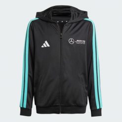 BLUZA Z KAPTUREM MERCEDES - AMG PETRONAS FORMULA ONE TEAM DNA FULL ZIP. Białe bluzy adidas, m, bez wzorów, z materiału, młodzieżowe, bez ramiączek, z kapturem. Za 199.00 zł.