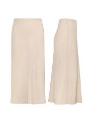 Sublevel Spódnica w kolorze beżowym rozmiar: S/M. Brązowe spódnice Sublevel, na co dzień, m, bez wzorów, midi, proste. Za 48.28 zł.