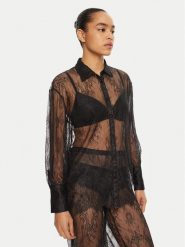 Hunkemöller Koszula Camille 300608 Czarny Relaxed Fit. Czarne koszule Hunkemöller, l, bez wzorów, z syntetyku, bez kołnierzyka, bez ramiączek. Za 129.99 zł.