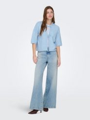 ONLY Kardigan "Simoni" w kolorze błękitnym rozmiar: L. Niebieskie swetry ONLY, l, bez wzorów, bez ramiączek. Za 82.99 zł.