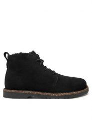 Birkenstock Botki Uppsala Mid Shearling Leve 1028154 Czarny. Czarne botki Birkenstock, bez wzorów, ze skóry, bez obcasa, na płaskiej podeszwie, bez zapięcia. Za 859.99 zł.