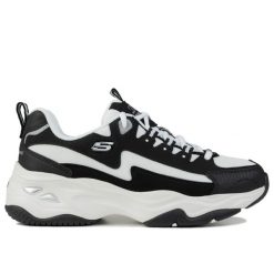 Buty damskie sportowe Skechers D LITES 4.0. Białe buty treningowe Skechers, bez wzorów, bez zapięcia. W wyprzedaży za 269.00 zł.