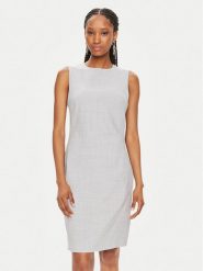 Calvin Klein Sukienka koktajlowa K20K207577 Szary Slim Fit. Szare sukienki Calvin Klein, bez wzorów, z syntetyku, wizytowe, bez kołnierzyka, bez ramiączek. Za 619.99 zł.