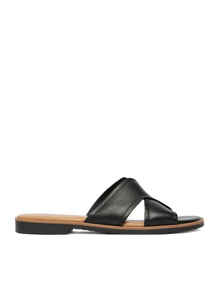 Lasocki Klapki CEO-WI16-DOROTHY-06 Czarny. Czarne klapki Lasocki, bez wzorów, ze skóry, bez obcasa, bez zapięcia. Za 139.99 zł.