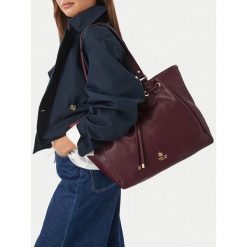 Torebka Beverly Hills Polo Club. Czerwone shopper bag Beverly Hills Polo Club, bez wzorów, bez dodatków. Za 279.99 zł.