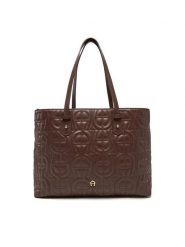 Aigner Torebka 137074 Brązowy. Brązowe shopper bag Aigner, bez wzorów, ze skóry, bez dodatków. Za 2,019.00 zł.