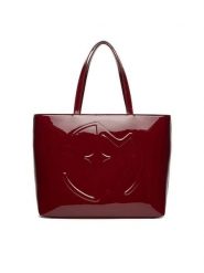 Eva Minge Torebka EO-ALISON-LDA8224-1 Bordowy. Czerwone shopper bag Eva Minge, bez wzorów, z materiału, bez dodatków. Za 239.99 zł.