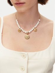 Guess Naszyjnik JUBN05 125JW Złoty. Żółte naszyjniki Guess, z tworzywa sztucznego, metalowe. Za 249.99 zł.