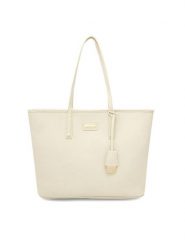 QUAZI Torebka MQS-B-001-05 Écru. Shopper bag QUAZI, bez wzorów, ze skóry, bez dodatków. Za 175.99 zł.