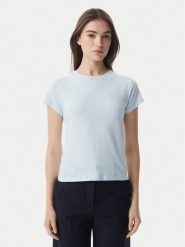 Tommy Hilfiger T-Shirt WW0WW48702 Niebieski jasny Slim Fit. Niebieskie t-shirty Tommy Hilfiger, s, bez wzorów, z bawełny, bez kołnierzyka, bez ramiączek. Za 249.99 zł.