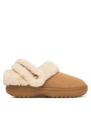 Crocs Klapki Classic Unfurgettable Vegan Suede Clog 212106 Beżowy. Brązowe klapki Crocs, bez wzorów, ze skóry, bez obcasa, bez zapięcia. Za 299.99 zł.