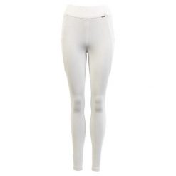 Legginsy jeździeckie o średniej przyczepności Premiere Bouvardia. Białe legginsy PREMIERE, bez wzorów, z materiału, eleganckie, długie. Za 198.00 zł.