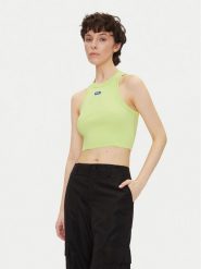 HUGO Top Baby Tank_B 50511450 Zielony Slim Fit. Zielone topy Hugo, xl, bez wzorów, z bawełny, bez kołnierzyka, bez ramiączek. Za 129.99 zł.