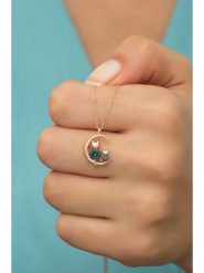 Heliophilia Srebrny naszyjnik z zawieszką - dł. 42 cm rozmiar: onesize. Szare naszyjniki Heliophilia, z materiału, srebrne. Za 43.99 zł.