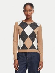 Marella Sweter Carabo 2625366131 Brązowy jasny Regular Fit. Brązowe swetry Marella, m, bez wzorów, z wiskozy, bez ramiączek. Za 609.99 zł.