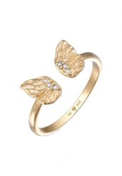 Elli Damskie otwarte skrzydła motyla z cyrkoniami z pozłacanego srebra próby 925 Sterling Silver Pierścionki 1 ct. Szare pierścionki Elli, z cyrkonią, pozłacane. Za 248.99 zł.