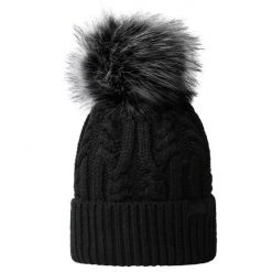 Czapka turystyczna zimowa damska The North Face W Oh Mega Pom Beanie. Czarne czapki zimowe The North Face, bez wzorów, sportowe. Za 174.90 zł.