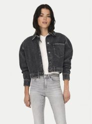 ONLY Kurtka jeansowa Emaline 15330000 Szary Loose Fit. Szare kurtki ONLY, s, bez wzorów, z bawełny, bez kaptura. Za 159.99 zł.