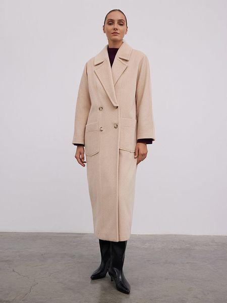 BGN Płaszcz przejściowy w kolorze beżowym rozmiar: 36. Brązowe płaszcze BGN, bez wzorów, z wełny, bez kaptura. Za 332.24 zł.