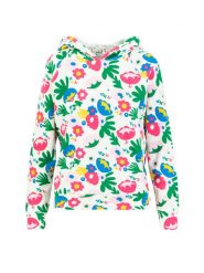 Blutsgeschwister Bluza "Miracle of Wimbledonhappy" w kolorze białym ze wzorem rozmiar: XL. Białe bluzy Blutsgeschwister, xl, bez wzorów, z bawełny, bez ramiączek, z kapturem. Za 132.36 zł.