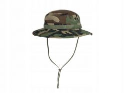 Kapelusz boonie z odpinaną osłoną karku US Woodland rozm L. Zielone kapelusze HELIKON-TEX, bez wzorów, z bawełny, militarne. Za 47.99 zł.